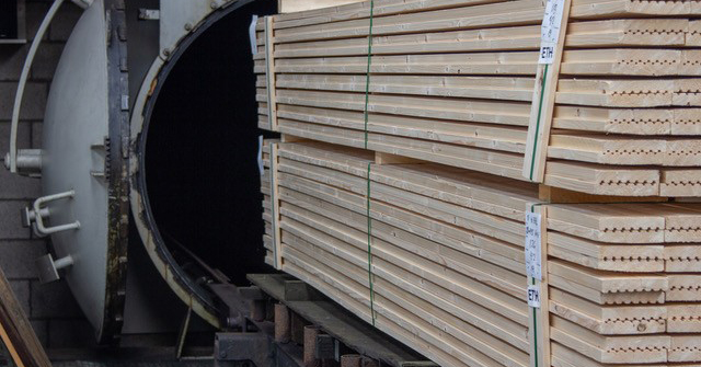 Impregneertunnel voor hout verduurzaming